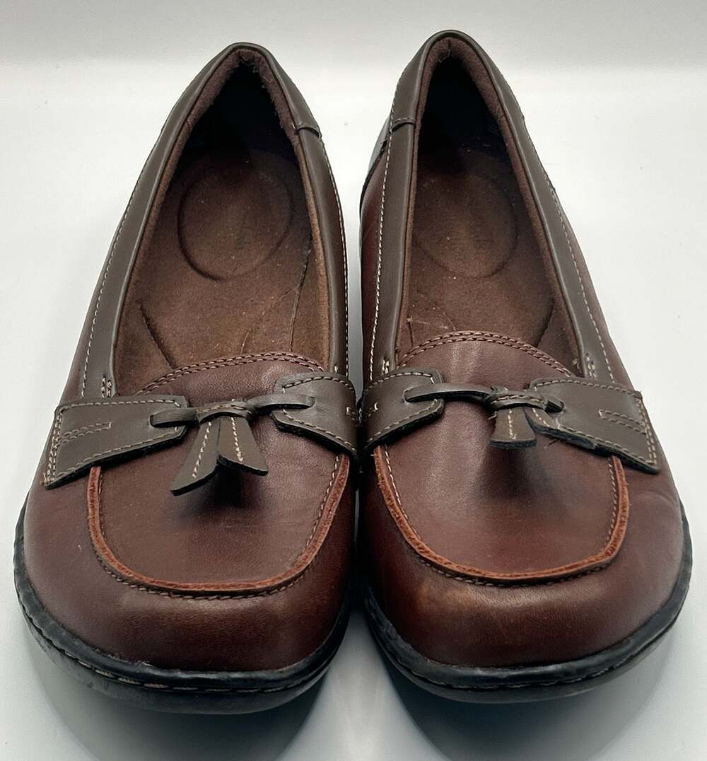 Clarks Ashland Bubble Brown Leather Tassel Loafers